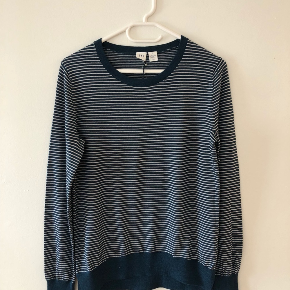 GAP: Long sleeved, striped Merino wool sweater